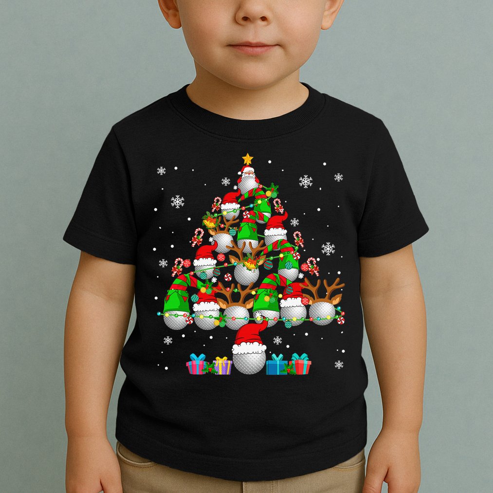 Your Hole Is My Goal Santa Playing Ugly Golf Christmas Toddler T-Shirt