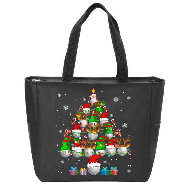 Your Hole Is My Goal Santa Playing Ugly Golf Christmas Zip Tote Bag