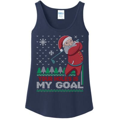 Your Hole Is My Goal Santa Claus Golf Ladies Essential Tank