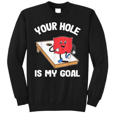 Your Hole Is My Goal Corn Hole Bean Bag Sarcastic Cornhole Sweatshirt