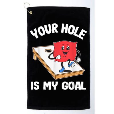 Your Hole Is My Goal Corn Hole Bean Bag Sarcastic Cornhole Golf Towel