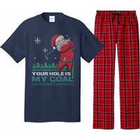 Your Hole Is My Goal Santa Claus Golf Ugly Christmas Sweater Pajama Set