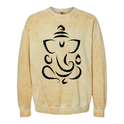 Yoga Hindu Indian Meditation Deepavali Diwali Rangoli Ganesh Colorblast Crewneck Sweatshirt