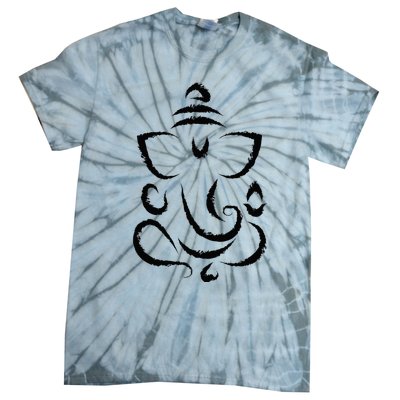 Yoga Hindu Indian Meditation Deepavali Diwali Rangoli Ganesh Tie-Dye T-Shirt