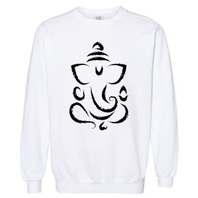 Yoga Hindu Indian Meditation Deepavali Diwali Rangoli Ganesh Garment-Dyed Sweatshirt