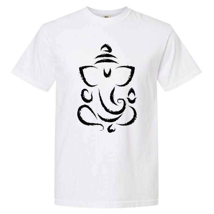 Yoga Hindu Indian Meditation Deepavali Diwali Rangoli Ganesh Garment-Dyed Heavyweight T-Shirt