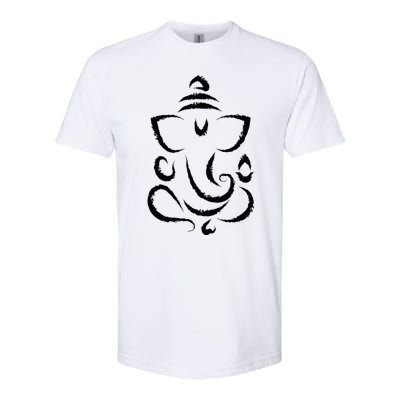 Yoga Hindu Indian Meditation Deepavali Diwali Rangoli Ganesh Softstyle CVC T-Shirt