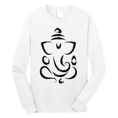 Yoga Hindu Indian Meditation Deepavali Diwali Rangoli Ganesh Long Sleeve Shirt