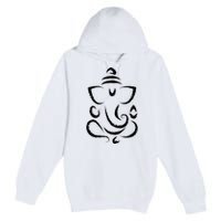 Yoga Hindu Indian Meditation Deepavali Diwali Rangoli Ganesh Premium Pullover Hoodie