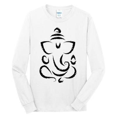 Yoga Hindu Indian Meditation Deepavali Diwali Rangoli Ganesh Tall Long Sleeve T-Shirt