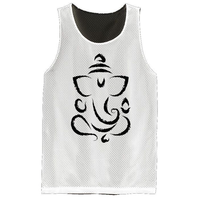 Yoga Hindu Indian Meditation Deepavali Diwali Rangoli Ganesh Mesh Reversible Basketball Jersey Tank