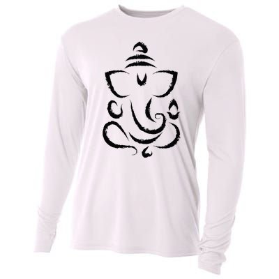 Yoga Hindu Indian Meditation Deepavali Diwali Rangoli Ganesh Cooling Performance Long Sleeve Crew