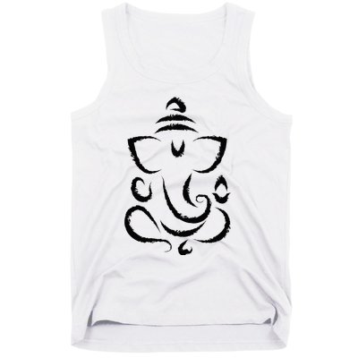 Yoga Hindu Indian Meditation Deepavali Diwali Rangoli Ganesh Tank Top