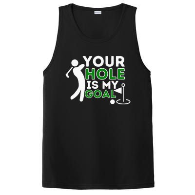 Your Hole Is My Goal - Golf Player Golfing Humor Pun PosiCharge Competitor Tank