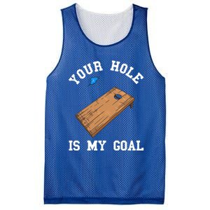 Your Hole Is My Goal Board Toss Game Lover Tossing Bag Gift Mesh Reversible Basketball Jersey Tank