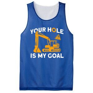 Your Hole Is My Goal Builder Contractor Meaningful Gift Mesh Reversible Basketball Jersey Tank