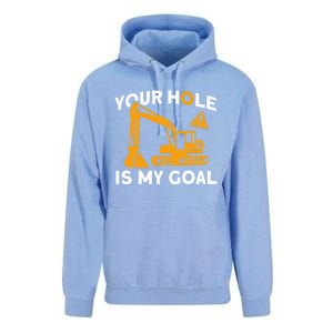 Your Hole Is My Goal Builder Contractor Meaningful Gift Unisex Surf Hoodie