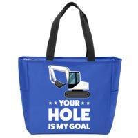 Your Hole Is My Goal Builder Gift Zip Tote Bag