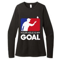 Your Hole is my Goal Funny Cornhole Player Bean Bag Game Womens CVC Long Sleeve Shirt