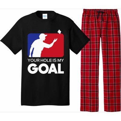 Your Hole is my Goal Funny Cornhole Player Bean Bag Game Pajama Set