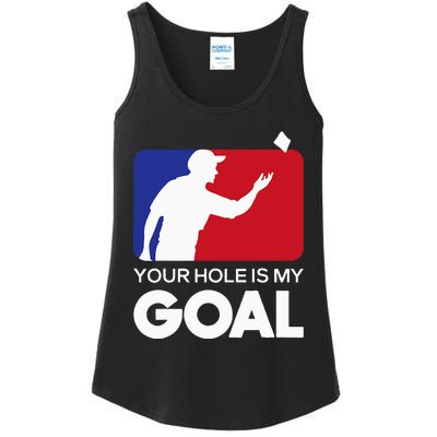 Your Hole is my Goal Funny Cornhole Player Bean Bag Game Ladies Essential Tank