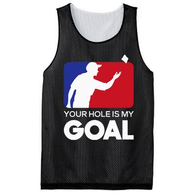 Your Hole is my Goal Funny Cornhole Player Bean Bag Game Mesh Reversible Basketball Jersey Tank