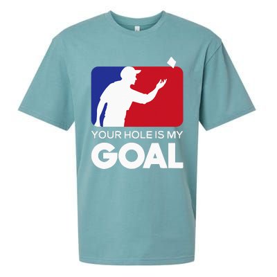 Your Hole is my Goal Funny Cornhole Player Bean Bag Game Sueded Cloud Jersey T-Shirt