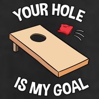 Your Hole Is My Goal Cornhole Team Bean Bag Lover Gift Beanie