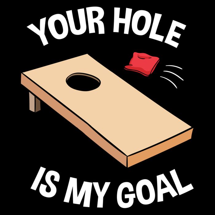 Your Hole Is My Goal Cornhole Team Bean Bag Lover Gift Drawstring Bag