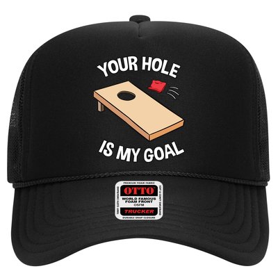 Your Hole Is My Goal Cornhole Team Bean Bag Lover Gift Hat