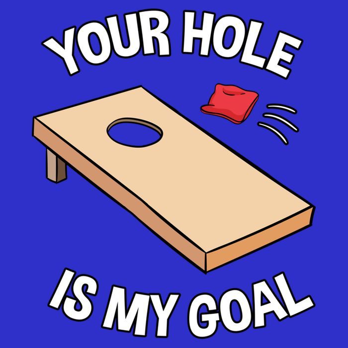 Your Hole Is My Goal Cornhole Team Bean Bag Lover Gift T-Shirt