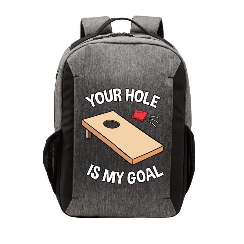 Your Hole Is My Goal Cornhole Team Bean Bag Lover Gift Vector Backpack