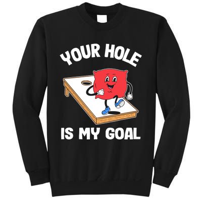 Your Hole Is My Goal Corn Hole Bean Bag Sarcastic Cornhole Sweatshirt