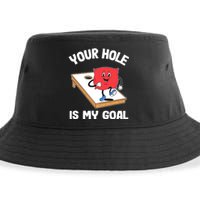 Your Hole Is My Goal Corn Hole Bean Bag Sarcastic Cornhole Sustainable Bucket Hat