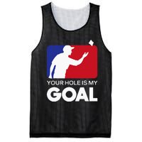 Your Hole Is My Goal Funny Cornhole Player Bean Bag Game Mesh Reversible Basketball Jersey Tank