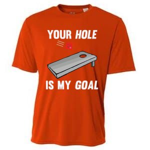 Your Hole Is My Goal Inappropriate Phrase Funny Gift Cooling Performance Crew T-Shirt