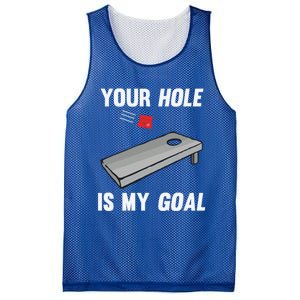 Your Hole Is My Goal Inappropriate Phrase Funny Gift Mesh Reversible Basketball Jersey Tank