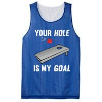 Your Hole Is My Goal Inappropriate Phrase Funny Gift Mesh Reversible Basketball Jersey Tank