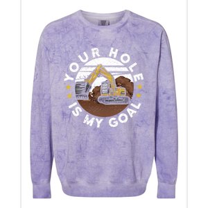 Your Hole Is My Goal Meaningful Gift Colorblast Crewneck Sweatshirt