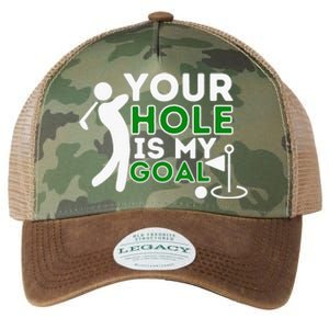 Your Hole Is My Goal Golf Lovers Novelty Gifts Legacy Tie Dye Trucker Hat