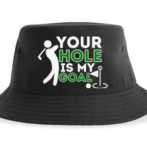 Your Hole Is My Goal Golf Lovers Novelty Gifts Sustainable Bucket Hat