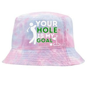 Your Hole Is My Goal Golf Lovers Novelty Gifts Tie-Dyed Bucket Hat