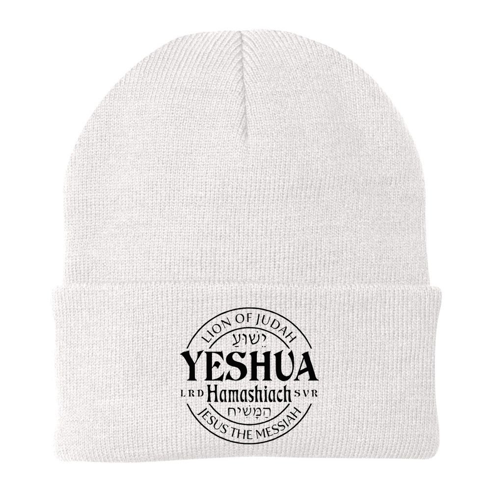 Yeshua Hamashiach Jesus The Messiah Lion Of Judah Christian Beanie