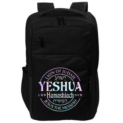 Yeshua Hamashiach Jesus The Messiah Lion Of Judah Tie Dye Impact Tech Backpack