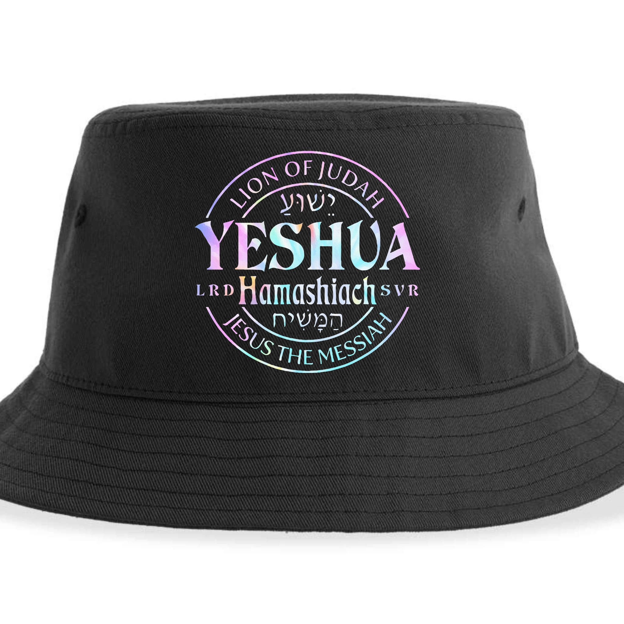 Yeshua Hamashiach Jesus The Messiah Lion Of Judah Tie Dye Sustainable Bucket Hat