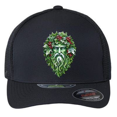 Yule Holly King Green Flexfit Unipanel Trucker Cap