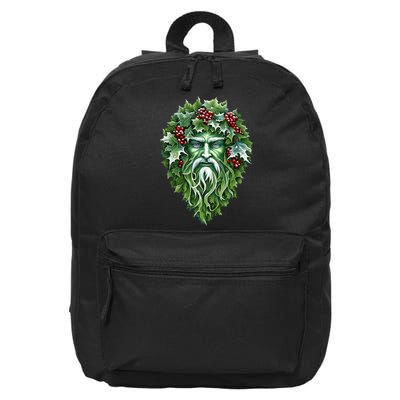 Yule Holly King Green 16 in Basic Backpack