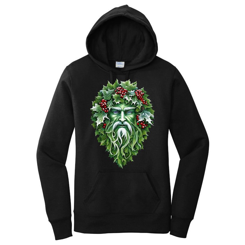 Yule Holly King Green Women's Pullover Hoodie