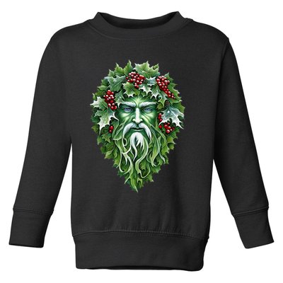 Yule Holly King Green Toddler Sweatshirt