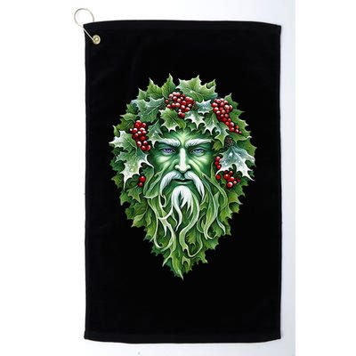 Yule Holly King Green Golf Towel
